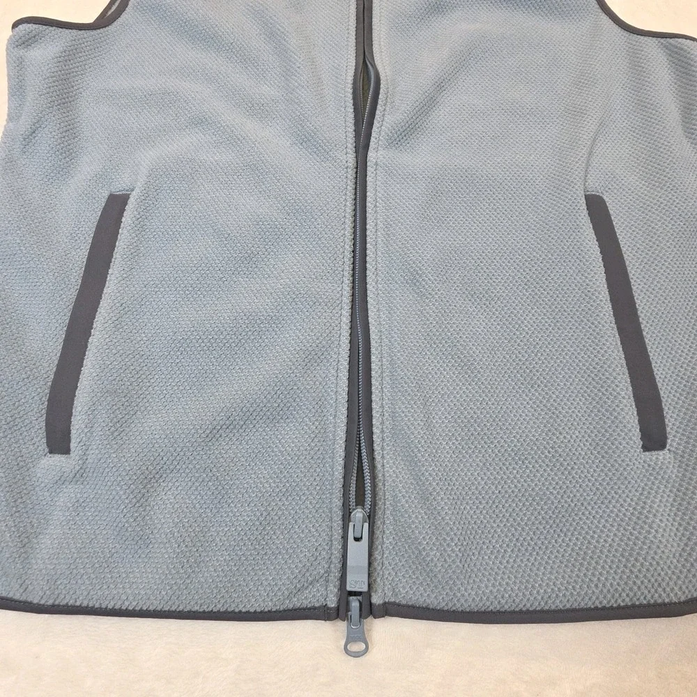 Southern Tide Mens Medium Hucksley Vest Blue Quilted Fleece Full Zip Golf Hiking